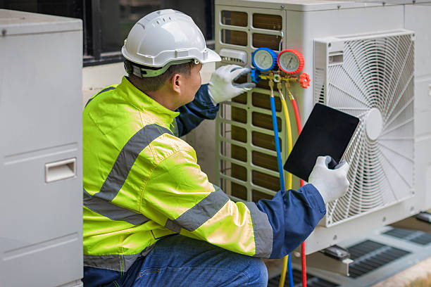 Professional Air Conditioning Repair technician working in Mount Royal, NJ